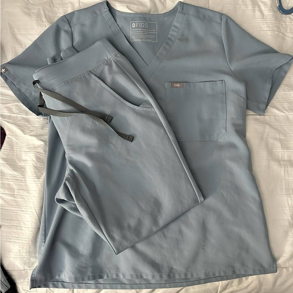 FIGS Dusty Blue scrubs